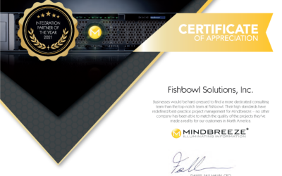 Fishbowl Solutions is Mindbreeze Integration Partner of the Year 2021